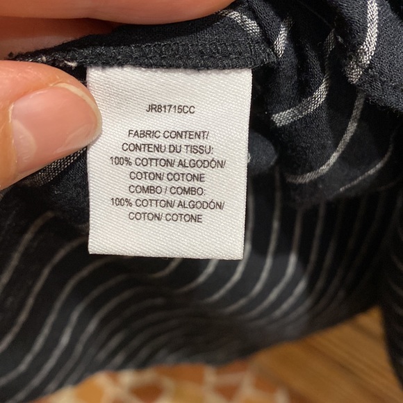 Derek Lam 10 Crosby Black Pinstriped Top - Size S - Picture 4 of 9